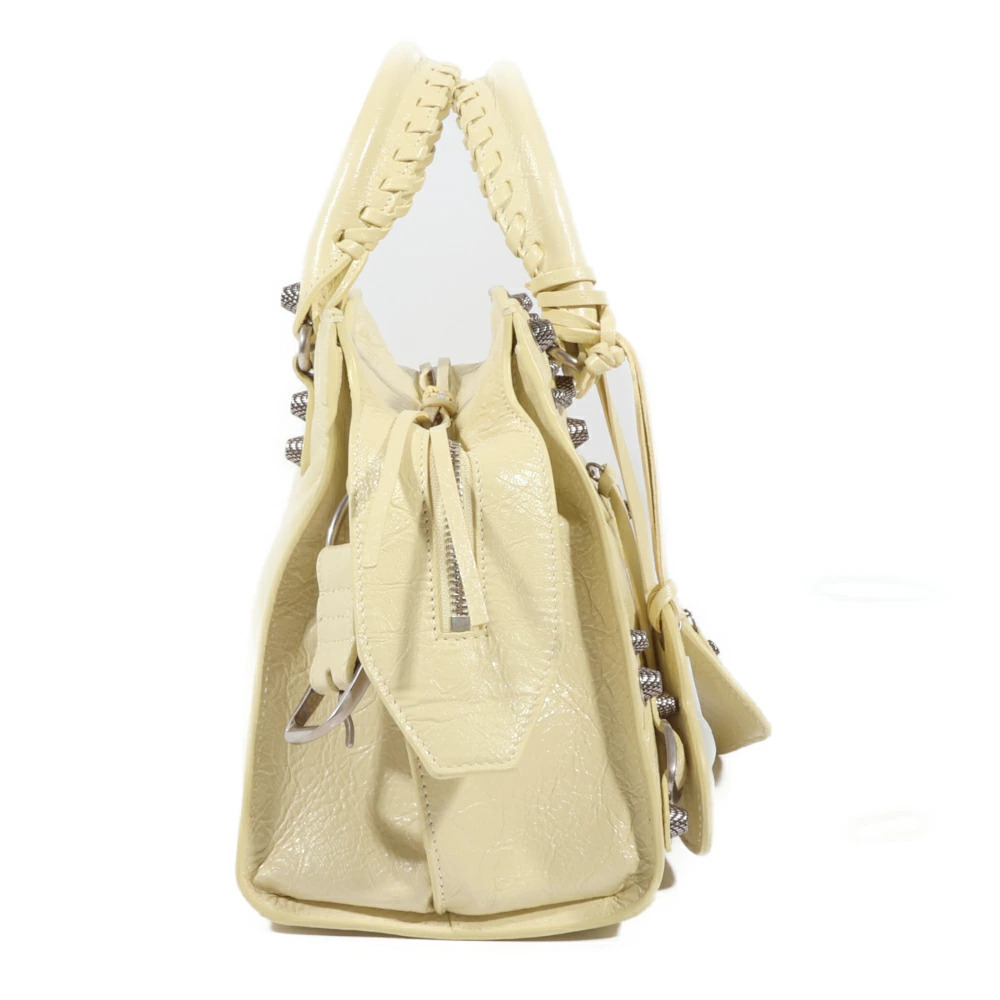 BALENCIAGA Neo Cagol City Handbag Shoulder Bag Leather Yellow - Picture 4 of 6
